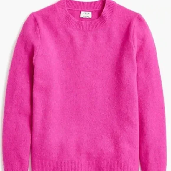 J.Crew Hot Pink Soft Crewneck Sweater S - Picture 3 of 5